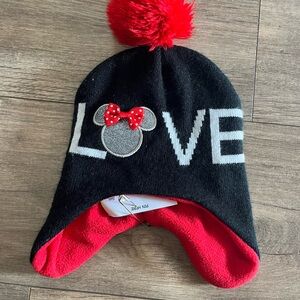 Disney Minnie Mouse Love Hat - Black and Red